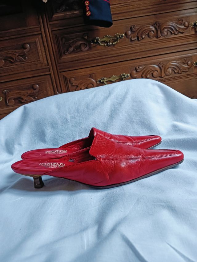 Zuecos ROJO RODO - tacón