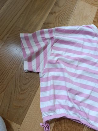 Camiseta Zara rayas rosa