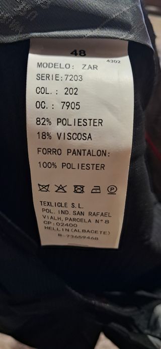 Traje negro hombre CASTILLA