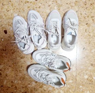 3 Sneakers Blancas Mujer - Talla 36