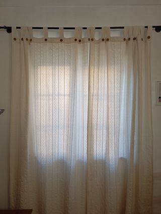 Cortinas linho bege - 4 peças