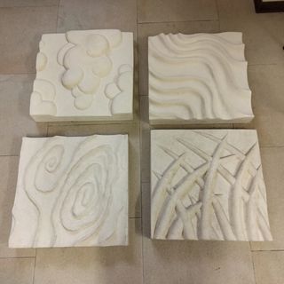 4 Quadri Rilievo gesso - Bianchi