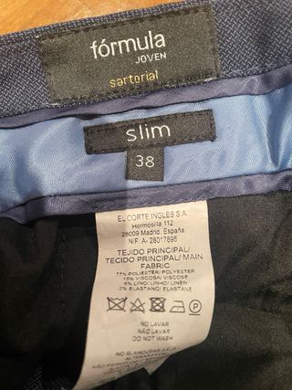 Traje chaqueta azul marino - Talla M