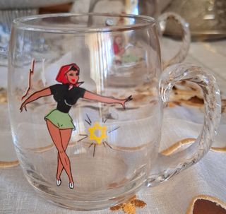 Bicchieri vintage con stampa