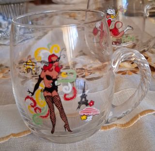 Bicchieri vintage con stampa