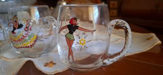 Bicchieri vintage con stampa