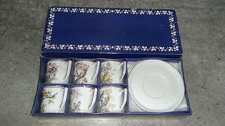 Juego tazas porcelana - 6 piezas