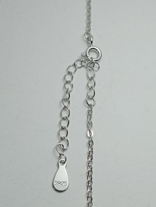 Cadena  gato azul plata de ley 925