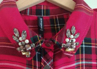 CAMISA DE CUADROS Y ABALORIOS 