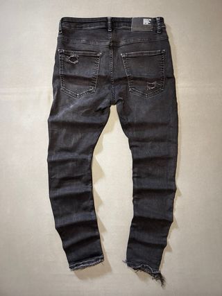 Jeans neri skinny uomo Tg L