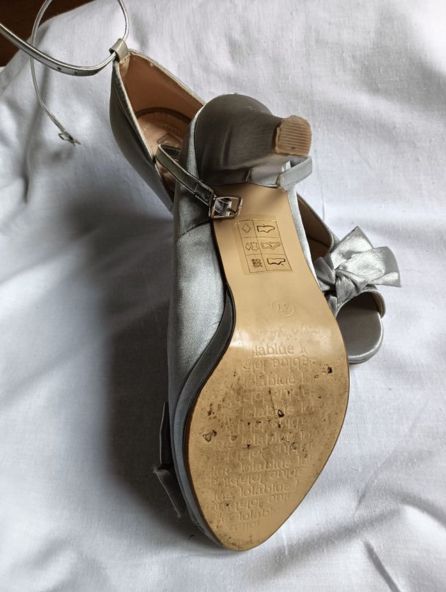 Sandalias Plata Lola Blue