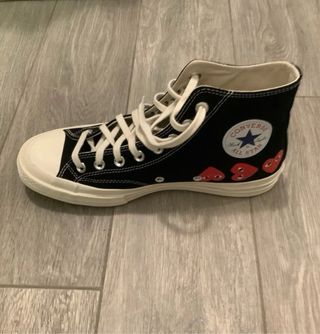 Converse nere cuori rossi - Perfette