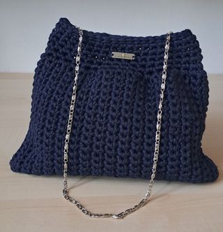 Borsetta uncinetto blu