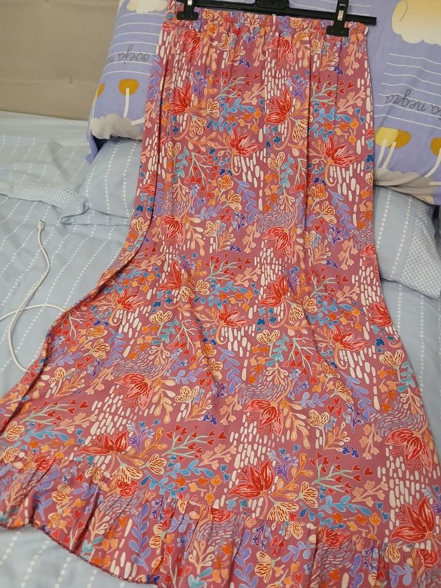 Falda larga estampada