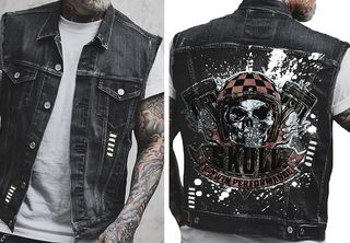 Chaleco vaquero calavera