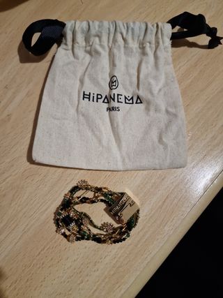 Pulsera Hipanema - Dorada y Verde
