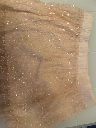 Falda lentejuelas rosa palo