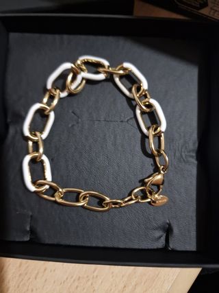 Pulsera Lotus - oro blanco