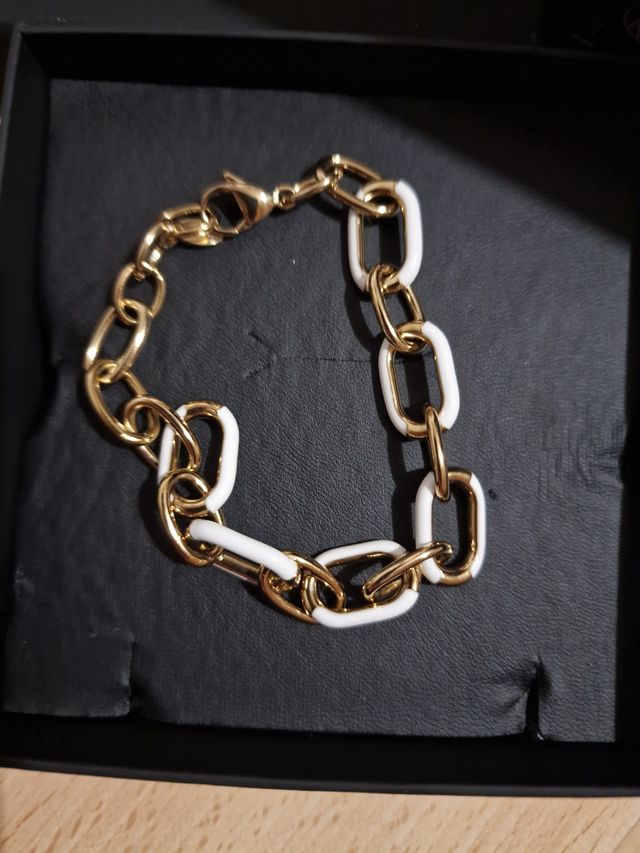 Pulsera Lotus - oro blanco