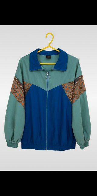 Chaqueta Vintage Azul & Verde Agua