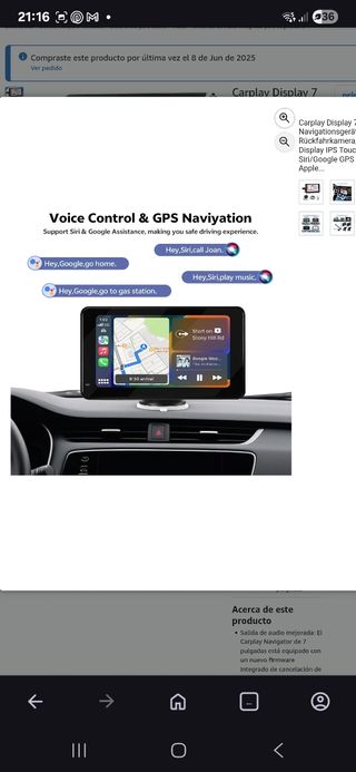 Pantalla android 7' gps