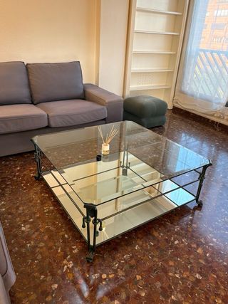 URGE VENTA: Mesas de centro de forja y cristal