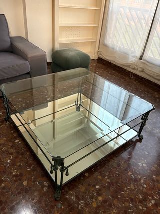 URGE VENTA: Mesas de centro de forja y cristal