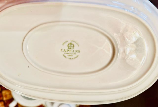 Vajilla porcelana dorada 24 piezas