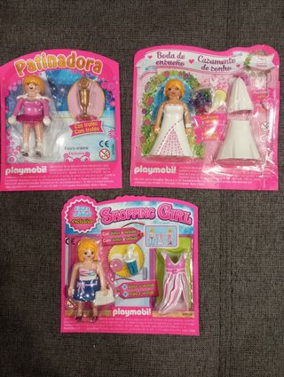 Playmobil: Patinadora, Novia & Shopping Girl