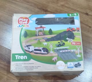  Juguetes educativos: Puzzles, tren madera etc