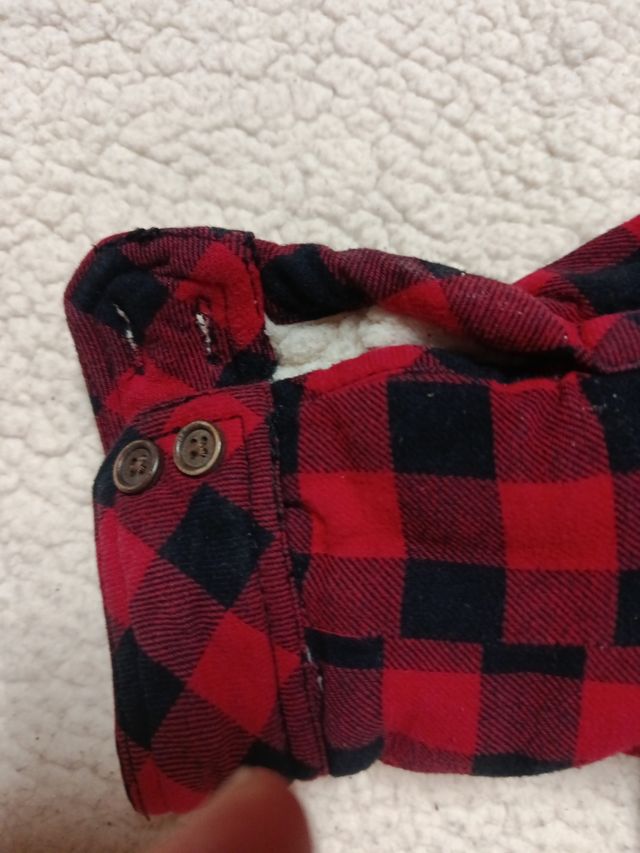 Camisa cuadros roja-negra M