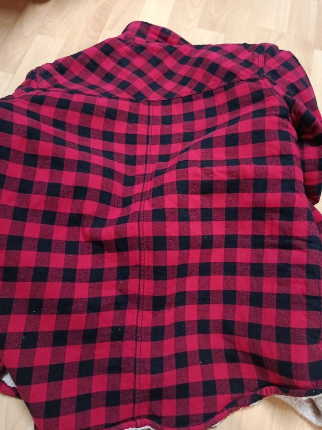 Camisa cuadros roja-negra M