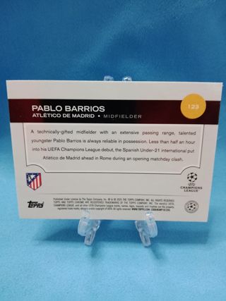 Pablo Barrios Atlético de Madrid Numerada Topps 
