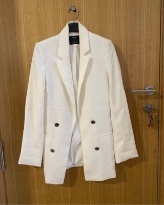 Blazer blanco Bershka