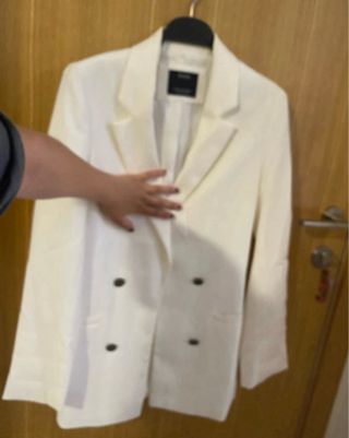 Blazer blanco Bershka