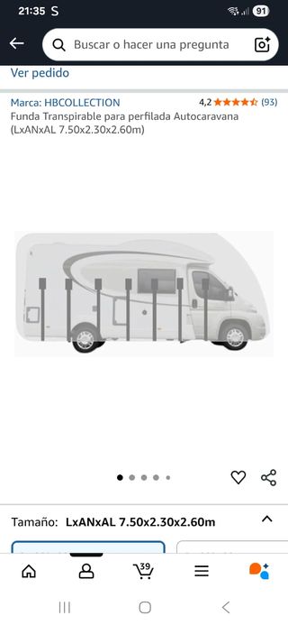 Funda Transpirable para autocaravana perfilada.