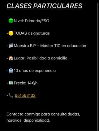 CLASES DE REFUERZO