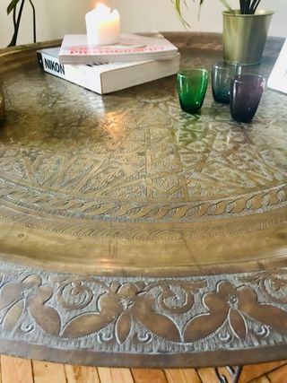 Mesa auxiliar marroquí vintage