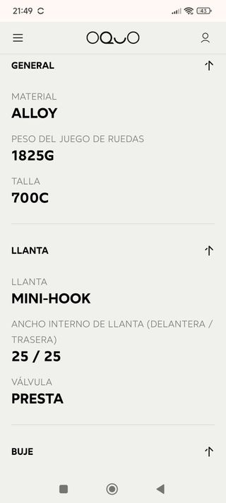 Juego de Ruedas Carretera/Gravel OQUO RC25 PRO 202