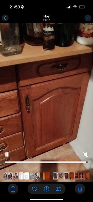 Muebles cocina madera marrón