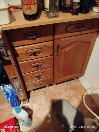 Muebles cocina madera marrón