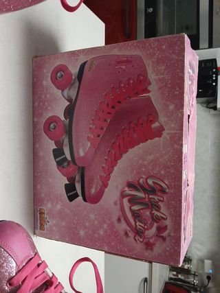 Patines niña glitter rosa Star Motion talla33