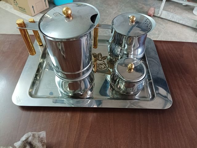 Juego de café acero inoxidable