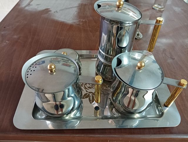 Juego de café acero inoxidable