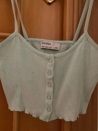 Crop top mujer Bershka azul XS