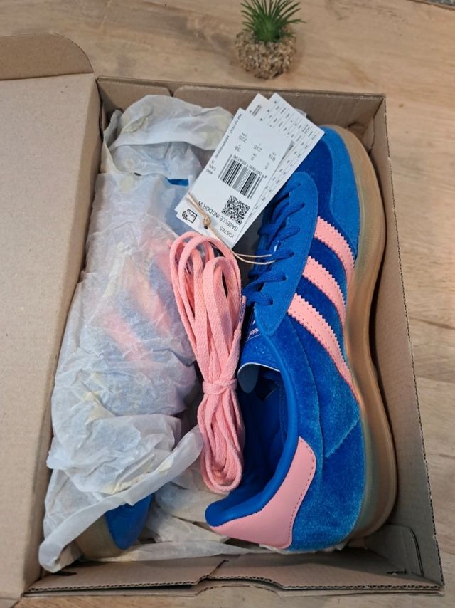 Zapatillas Adidas Gazelle Azul Rosa