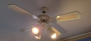 LAMPARA VENTILADOR TECHO BLANCO CON 3 VELOCIDADES