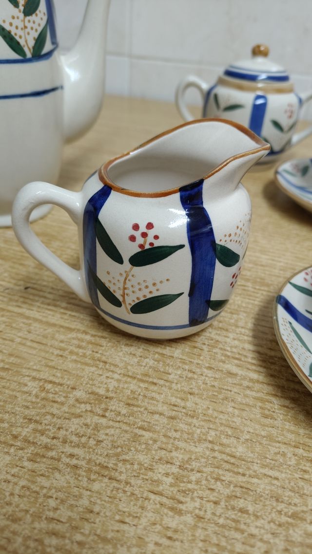 Juego café porcelana azul y blanco