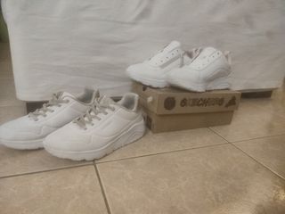Zapatillas Skechers blancas niña - talla 34