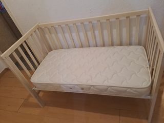 Cuna bebé madera blanco roto


